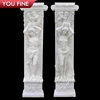 Gate Marble Pillar,Balustrade and Stone Columns White Marble Column