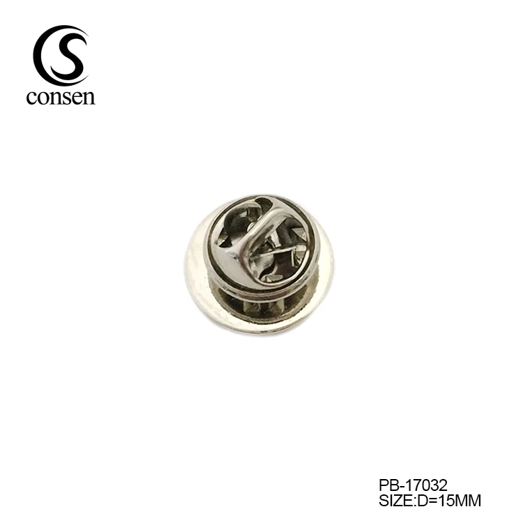 Promotion silver color custom logo deboss metal lapel pin badges for clothing