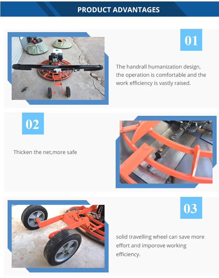 Concrete Double Epoxy Power Trowel Machine Hot Sale Electric Terrazzo