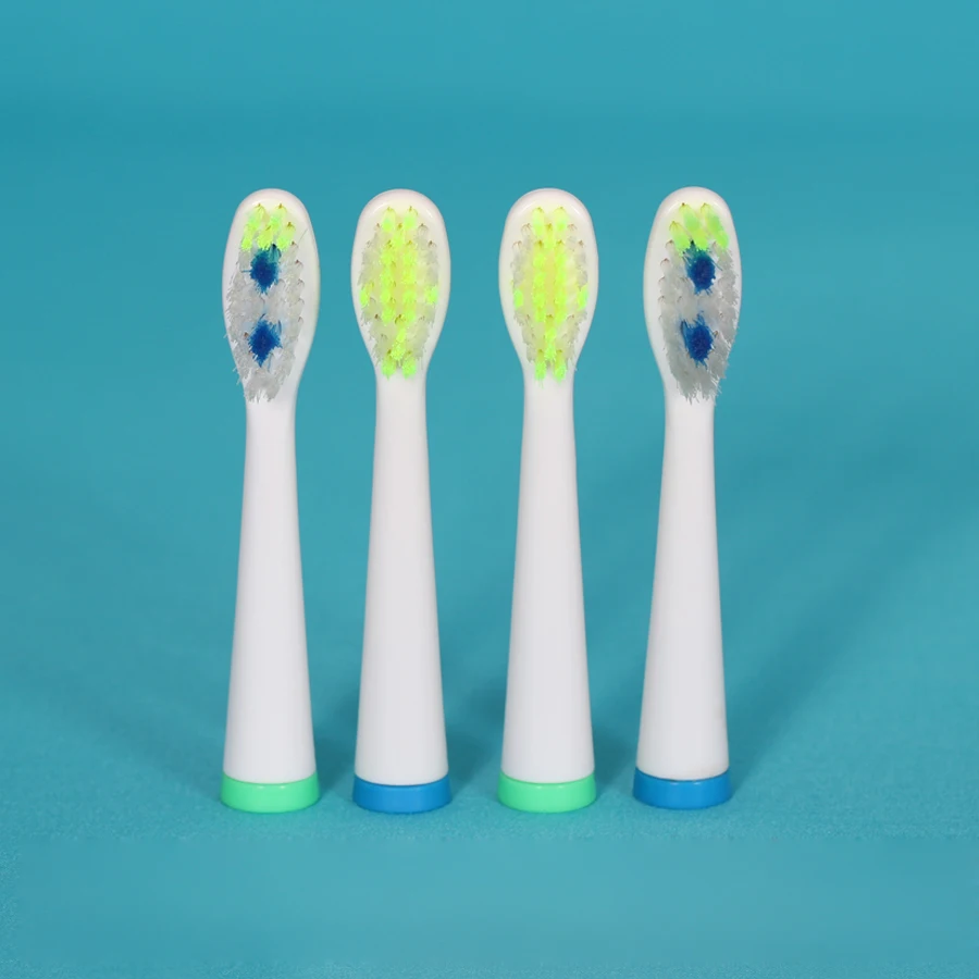 Custom Double Small White Medium Dupont Bristle Changeable Automatic Smart Sonic Electric Replacement Toothbrush Heads For Adult