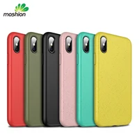 

2019 New Technology ! candy color tpu cover wheat straw casing biodegradable phone case for iphone x xr xs max