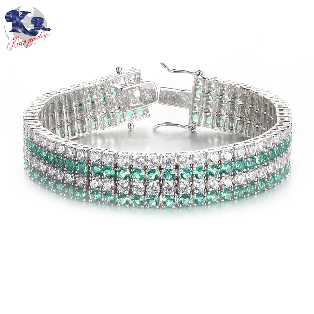 Wholesale jewelry 925 silver stainless steel jewelry  bracelet women charm crystals bangle