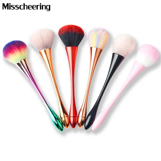 

Misscheering 1 Pcs Soft Nail Dust Remover Brush Gradient Color Long Handle UV Nail Cleaner Brushes Makeup Brush Manicure Tool, 6 color as photo show