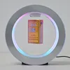 Advertising sliver round magnetic floating levitating display for cigarette box , with color LED light