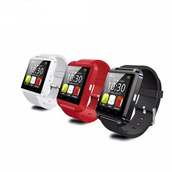 

sport-smart-watch Bluetooth U8 Alarm Clock Smart Watch blood pressure control smart watch Smart Watchwith usb charging port, Black;white;red