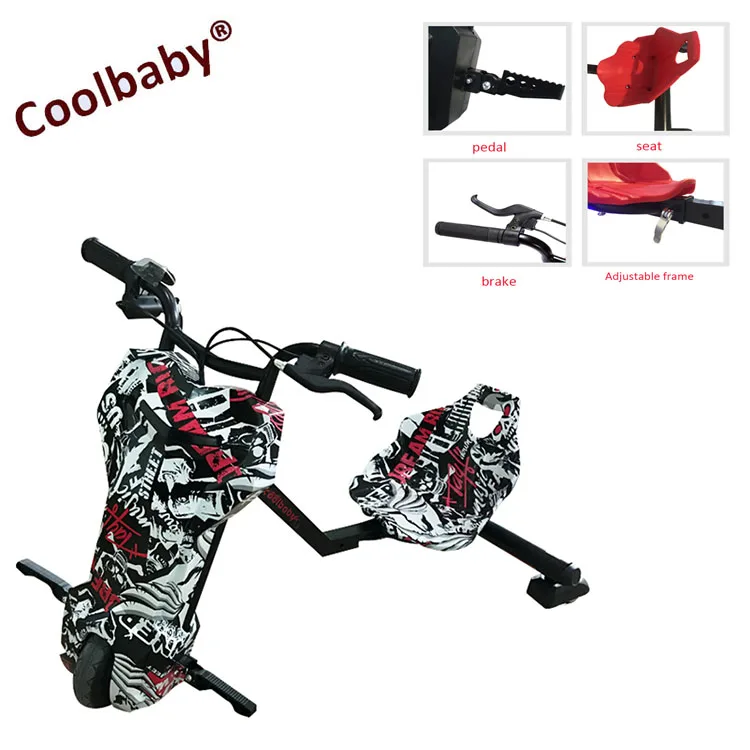 

COOLBABY Children Electric Drift Car Flick Kart Tricycle Scooter 3 Wheel, Blue,red,black