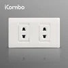 Universal Electrical 2 Gang Duplex Socket Outlet With 2 Pin For Market