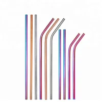 

Natural Customized Logo Eco-Friendly Straw Metal