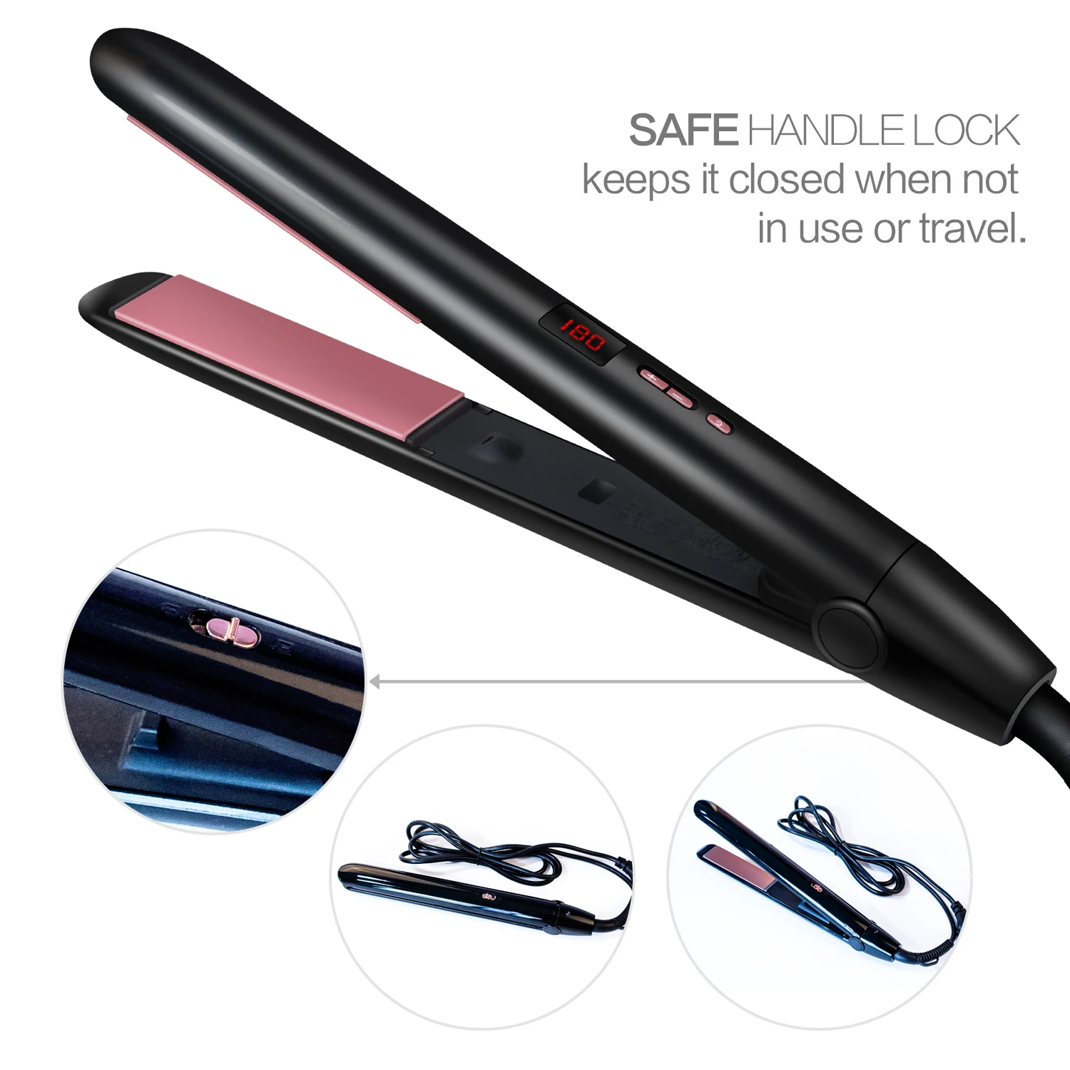 

Newest design Professional Straightening Irons Automatic Straight women perfect oem personal label iron hair straightener, Customized