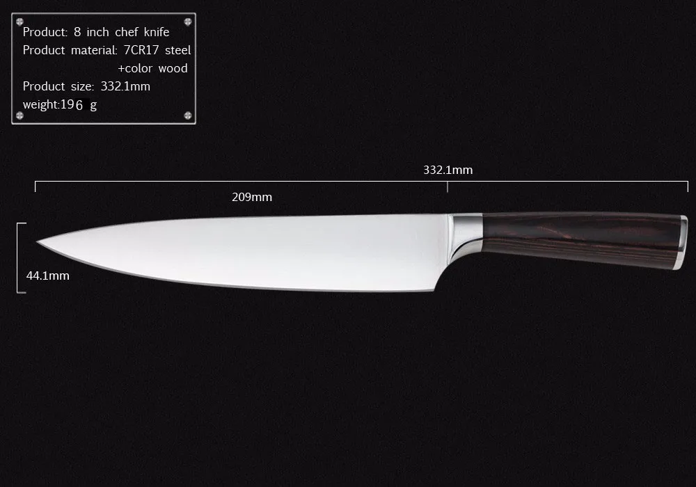 Материал кухонного ножа. Haoye 6 "дюймовый нож шеф повара чертеж. Нож шеф OWLKNIFE чертеж. Диаметр кухонной ножа. Чертеж кухонного ножа шеф.