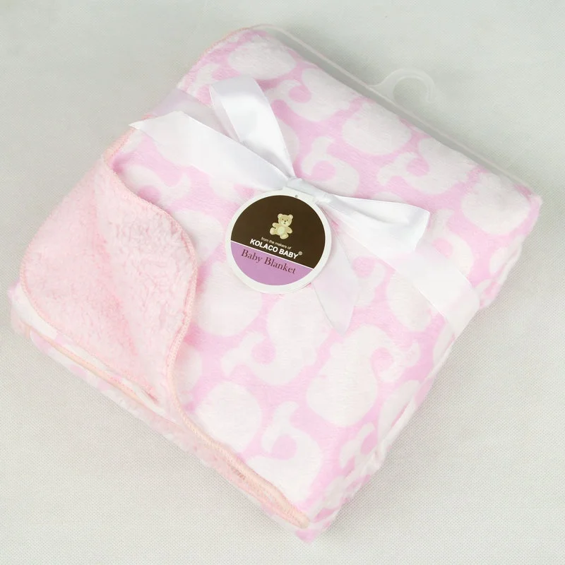 
Newborn Receiving Stroller Flannel Minky Baby Blanket 