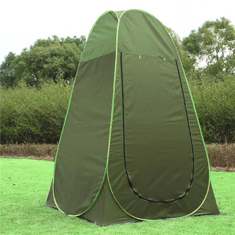 HWGYZ Green outdoor pop up bathroom portable camping toilet tent