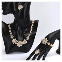 

Gold Plated Flower Crystal Jewelry 18K Sets Wedding Fashion Costume Jewelry China