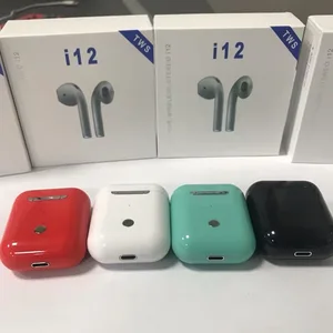 i12 TWS Pop Up Bluetooth 5.0 Wireless Earphones Charging Case