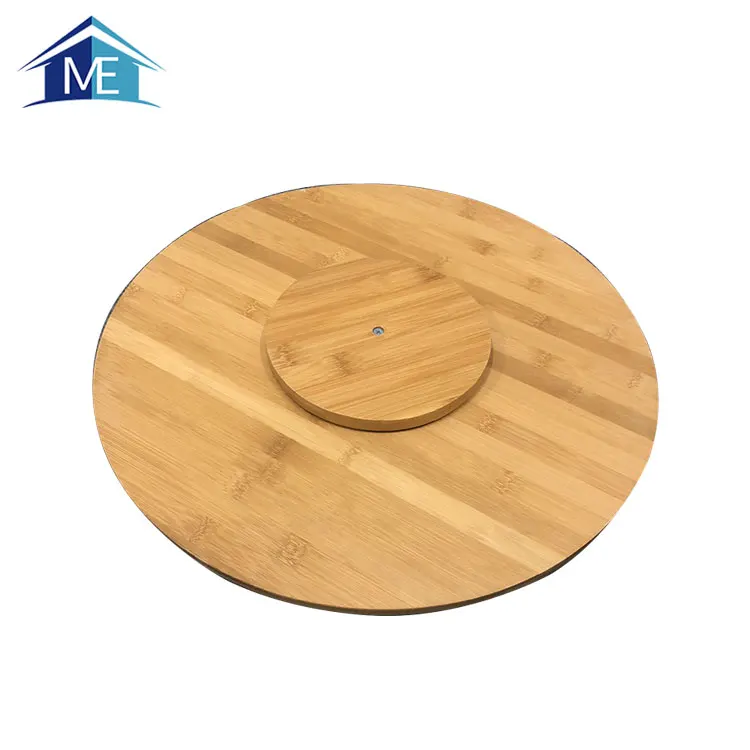 Superior Quality Wood Round Rotating Serving Tray For Dining Table