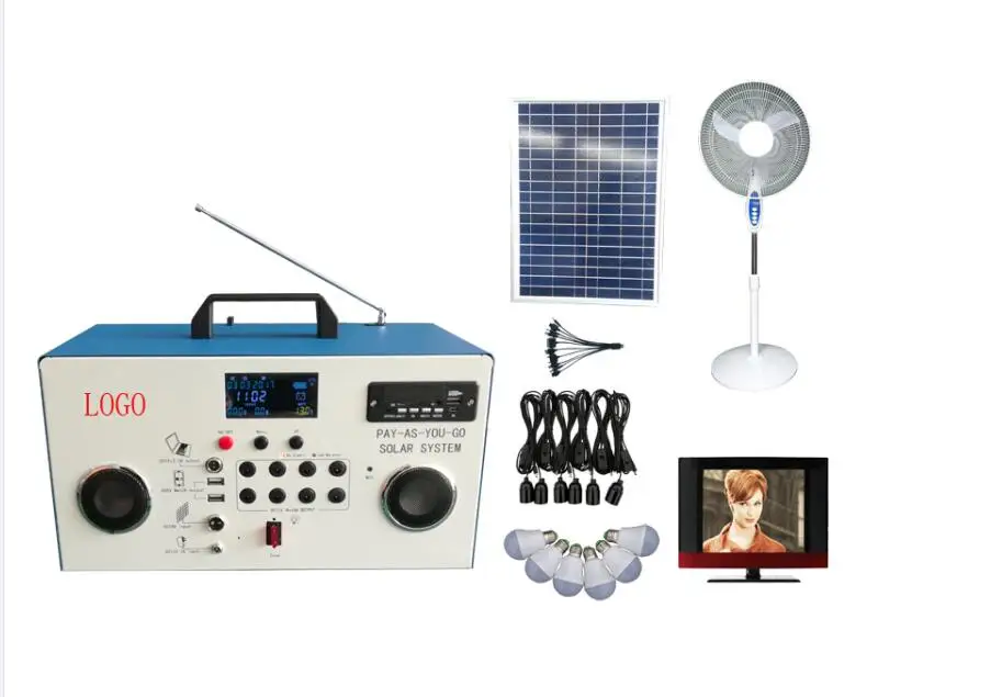 100w solor power system /home lighting /phone charging