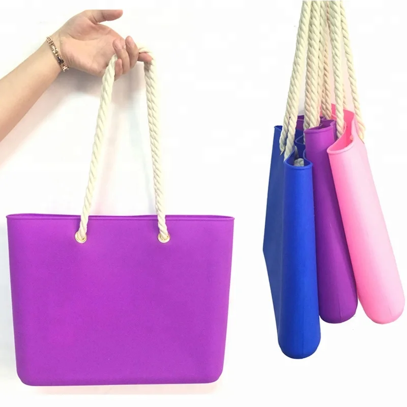 rubber beach tote