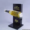 LED Lighted 23K Gold Champagne Bottle Display Rotating Sparkling Wine Stand