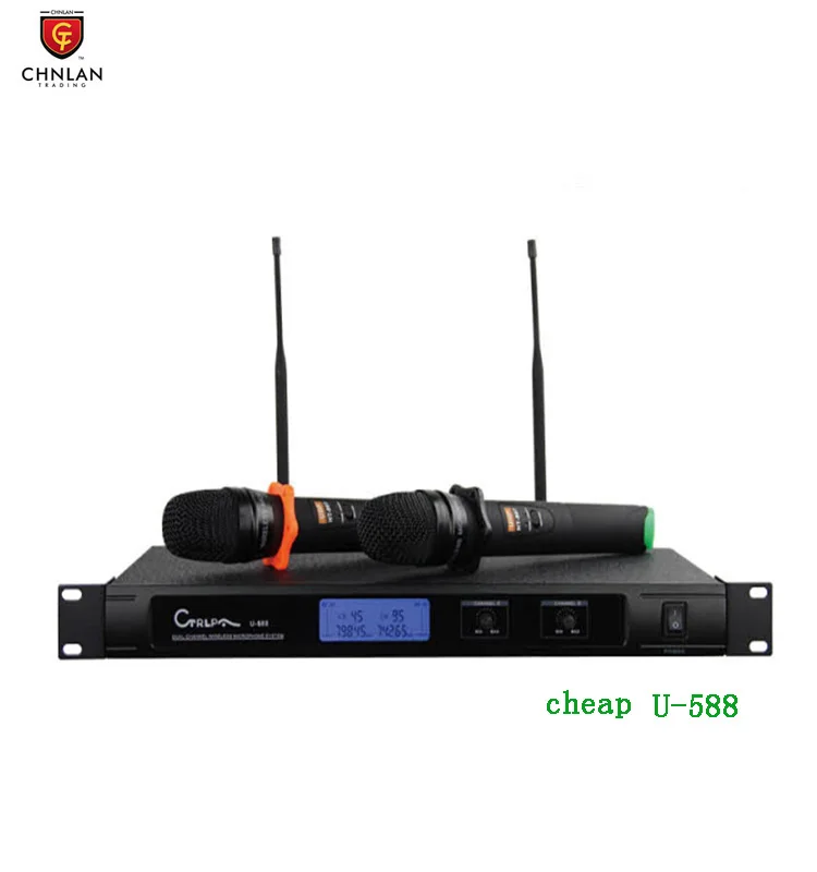 

UHF high quality handheld cheap wireless microphone U-588, Black