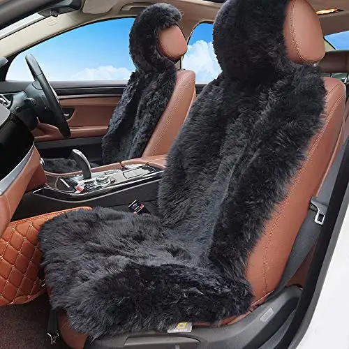 
Rownfur Worldwide Famous made in Russia warm Interior comfortable sheepskin lambskin wool long fur car seat covers 
