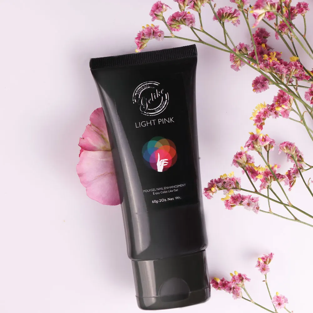 

no MOQ hot selling poly gel crystals uv led polygel for nail extensions, 45 colors;custom colors