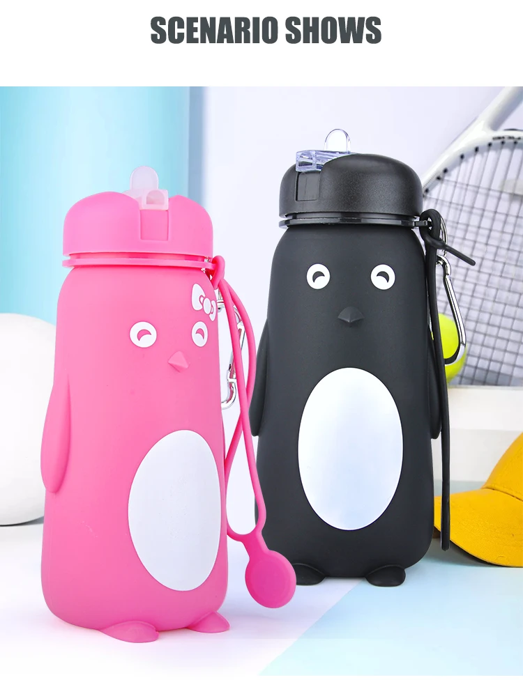 2018 Hot Promotional Silicone School Water Bottle For Kids