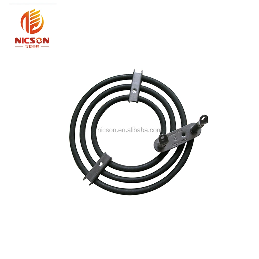 Black Coil Tubular Electric Stainless Steel Hot Plate Heating Element
