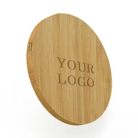 

High Quality Portable QI Fast Wireless Charging Pad Wooden Wireless Charger For Apple Iphone Samsung Huawei Xiaomi