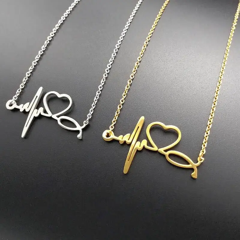 

Stainless Steel Necklace For Women Love heart Rose Gold Pendant Necklace Engagement Jewelry