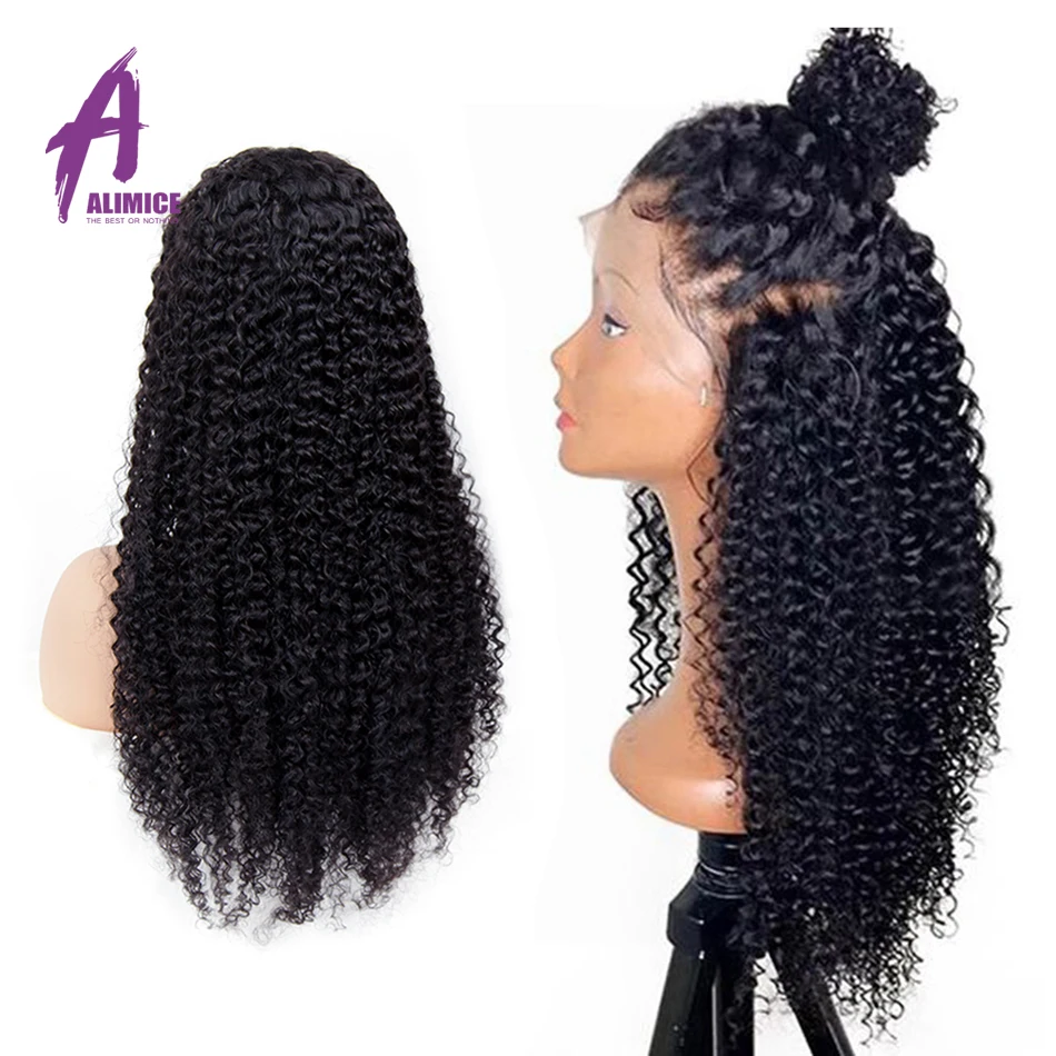

100% Brazilian Kinky Curly Real Virgin Human Hair Wigs For Black Women Africian Girls Paypal Accepted Kinky Lace Front Wigs, N/a