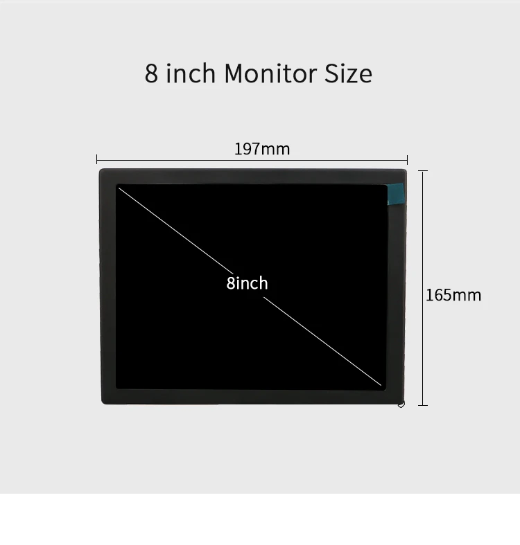 High Resolution CE RoHS FCC Approved 8 inch Mini Health Monitor Motorized LCD Car Monitor