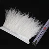 Free Shipping Wholesale 10 Yards Wide 6-10 cm White Ostrich Feather Trim For Cloth Dress Decoration