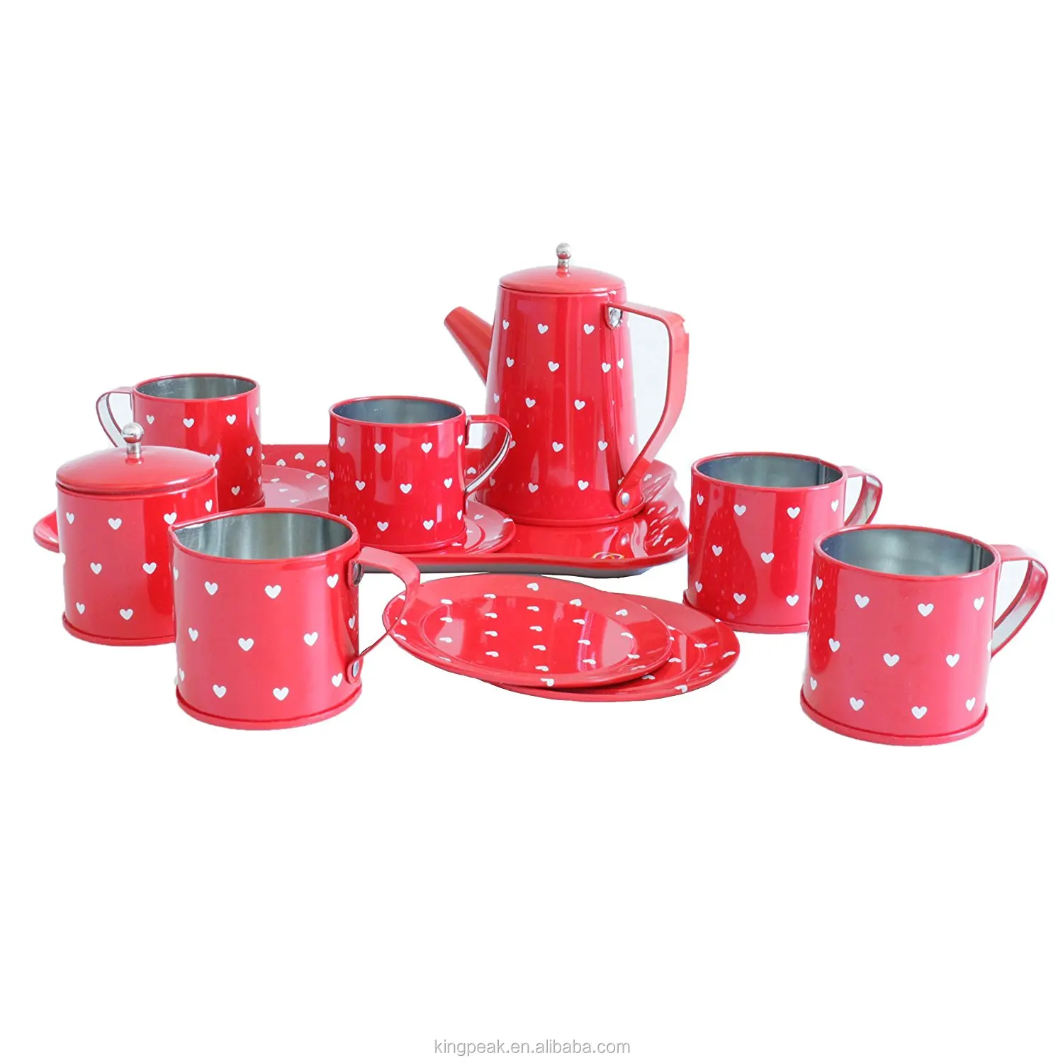 girls tin tea set