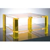 Customized Console Table Fluorescent Lucite Desk for Dining Room Radiant Acrylic Coffee Table Yellow
