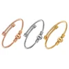 Loftily Jewelry Fashion Stainless Steel Jewelry Adjustable Bracelets Bangles Stackable Cable Mesh Bangles For Women