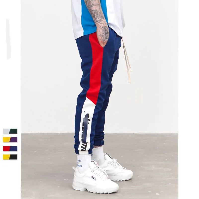 joggers side stripe mens