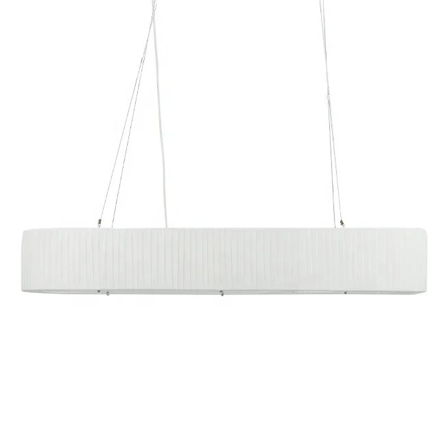 Modern Minimalist Dinning Hall Pendant Hanging Light with 3 Lampholder White Handmade Lampshade