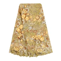 

Bestway High Quality Sequin Embroidery 3d Flower French Tulle Lace Fabric