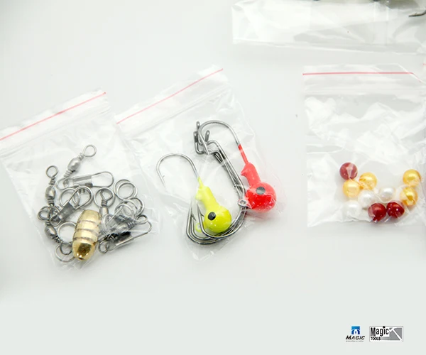 63 Pcs Portable Fun Fishing Baits Kit Lures Set With Free Tackle Box