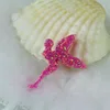 Synthetic Angel Shape Rose Red Opal Gemstone Necklace with 925 Silver Chains