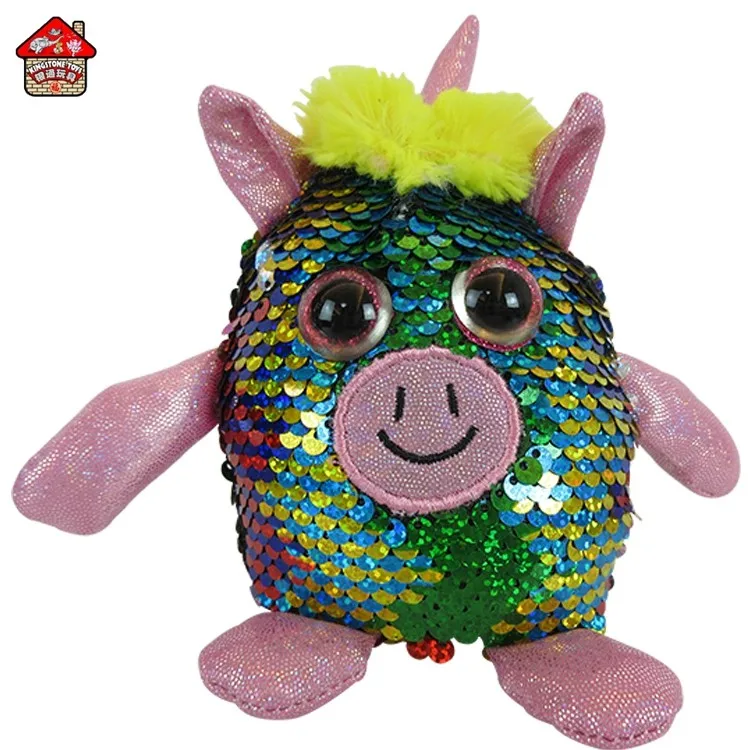 reversible sequin plush