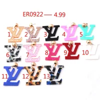 

Earrings ladies plate brand resin letters fashion earrings charm mercen earrings accessories Oorbell factory direct sale sal