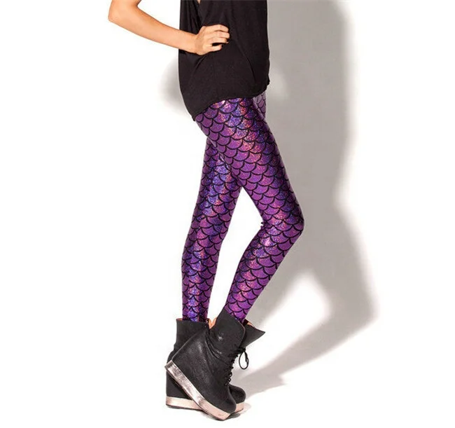 

Mermaid Women's Sports Tights Fish Scales Sports Leggings, Customized colors