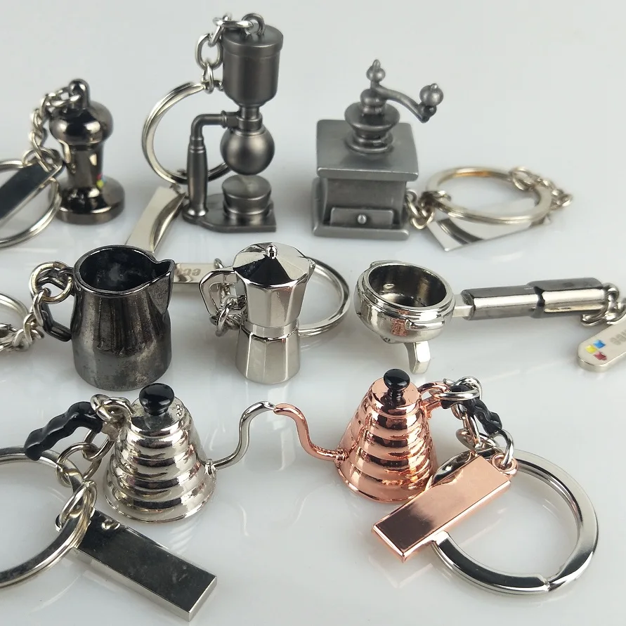 Ky Espresso Coffee Accessories Keychain Moka Pot Syphon Coffee Keychain Moka Pot Syphon