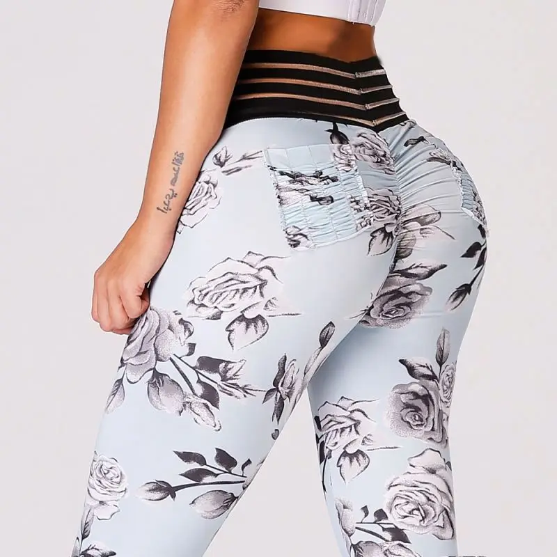 

2019 Push Up Digital Print Floral Gym Soft Leggings Pants, The underwater world