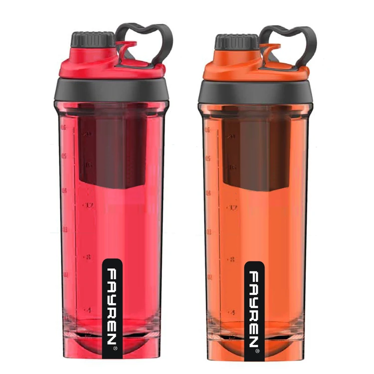 

Wholesale Colorful Skinny Double Wall clear acrylic Tumbler Cups juice Plastic Water Bottles With Lid And infuser, Customized color