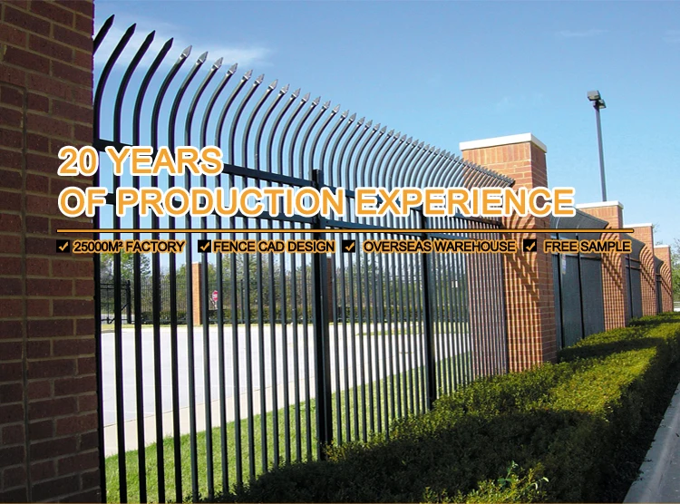 curve spear steel fence 02