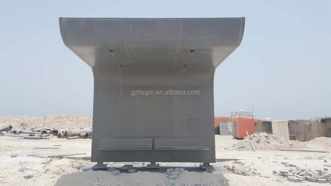 مأوى محطة الحافلات ذو التصميم المعياري مع مقعد الانتظار