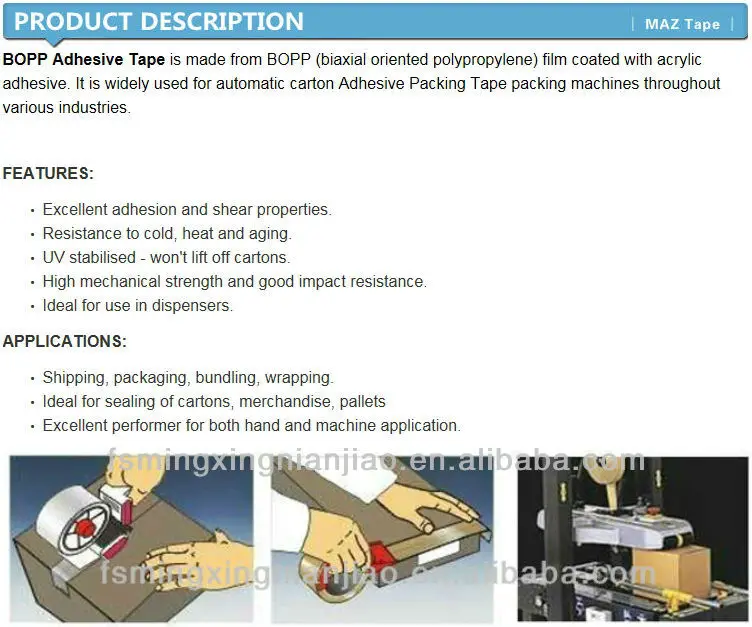 Hs Code For Adhesive Tape (bopp Film Coating With Acrylic And Paper