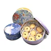 Custom Metal Aluminium Christmas Gift Round Chocolate/tea/watch/candy/mints Packaging Circle Packages Tin Box For Gift